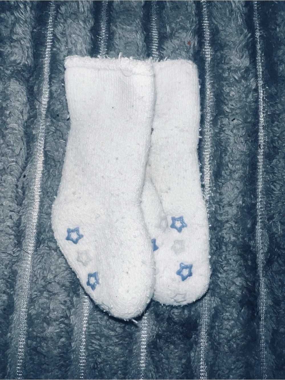Assorted Baby Boys Non-Slip Socks - Blue, White, Gray, Teal Stripes